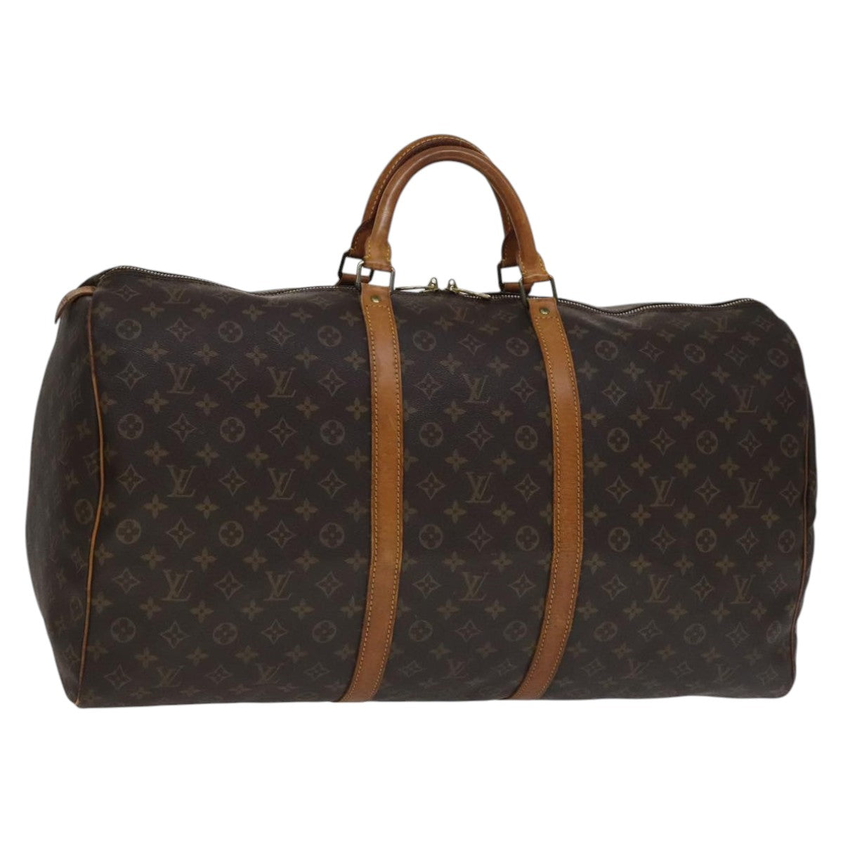 LOUIS VUITTON Monogram Keepall 60 Boston Bag M41422 LV Auth 111454