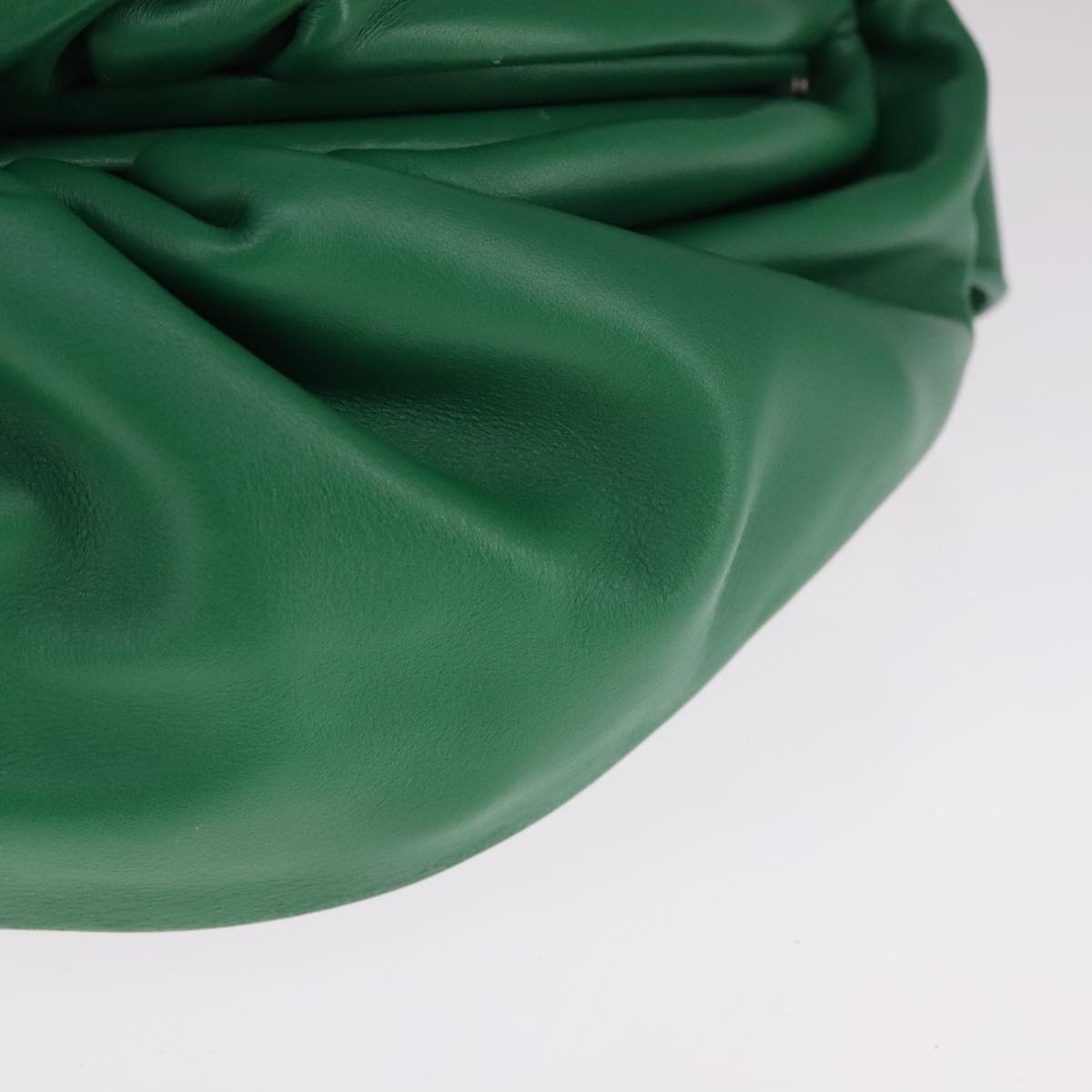 BOTTEGA VENETA Chain Shoulder Bag Leather Green Auth 111467V