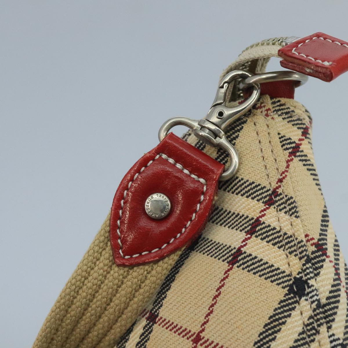 BURBERRY Nova Check Blue Label Shoulder Bag Canvas Beige Auth 111495