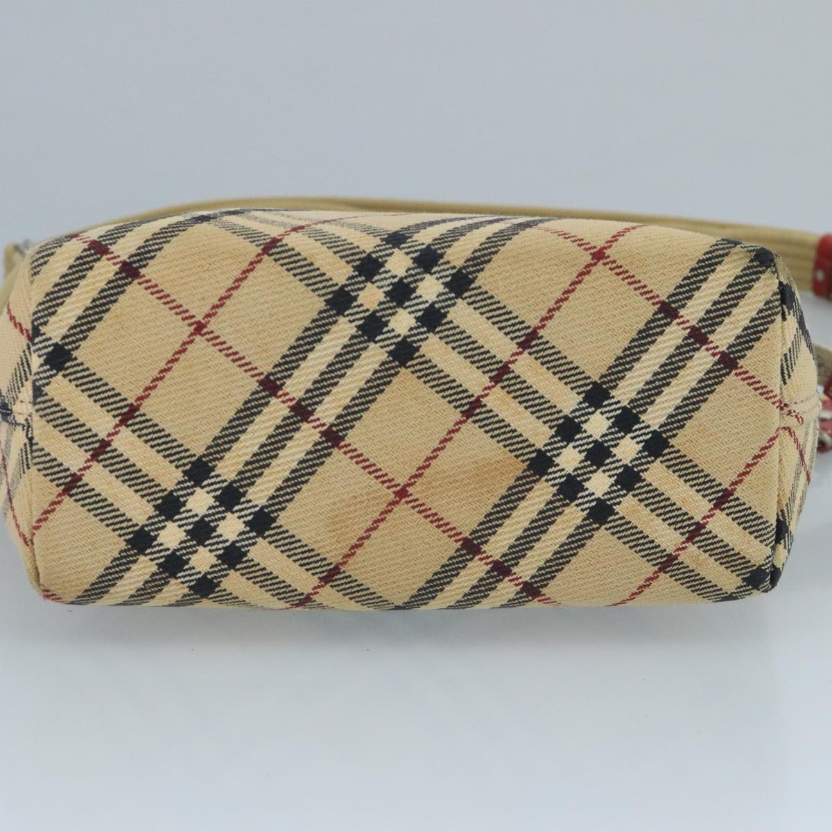 BURBERRY Nova Check Blue Label Shoulder Bag Canvas Beige Auth 111495