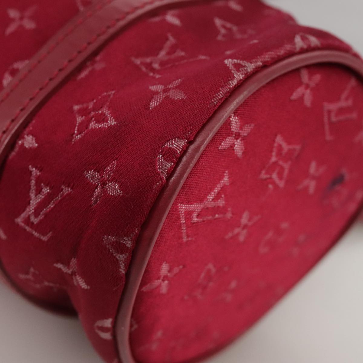 LOUIS VUITTON Monogram Satin Little papillon Hand Bag Pink M92353 LV Auth 111500