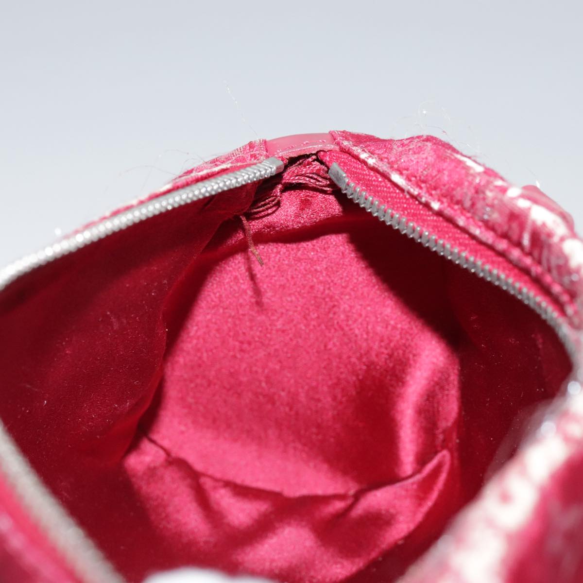 LOUIS VUITTON Monogram Satin Little papillon Hand Bag Pink M92353 LV Auth 111500