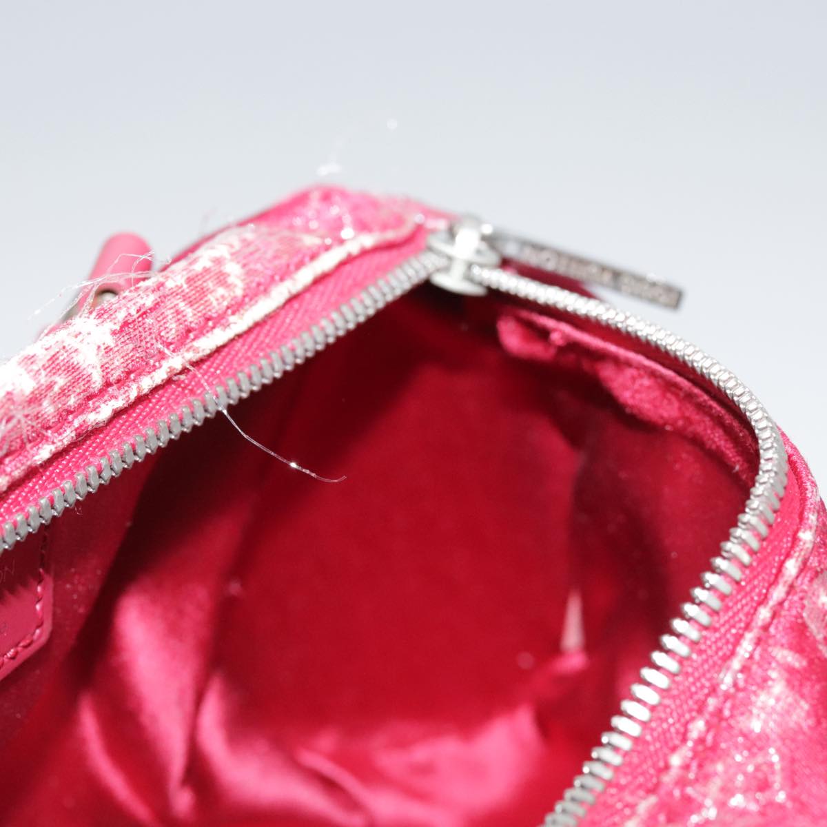 LOUIS VUITTON Monogram Satin Little papillon Hand Bag Pink M92353 LV Auth 111500