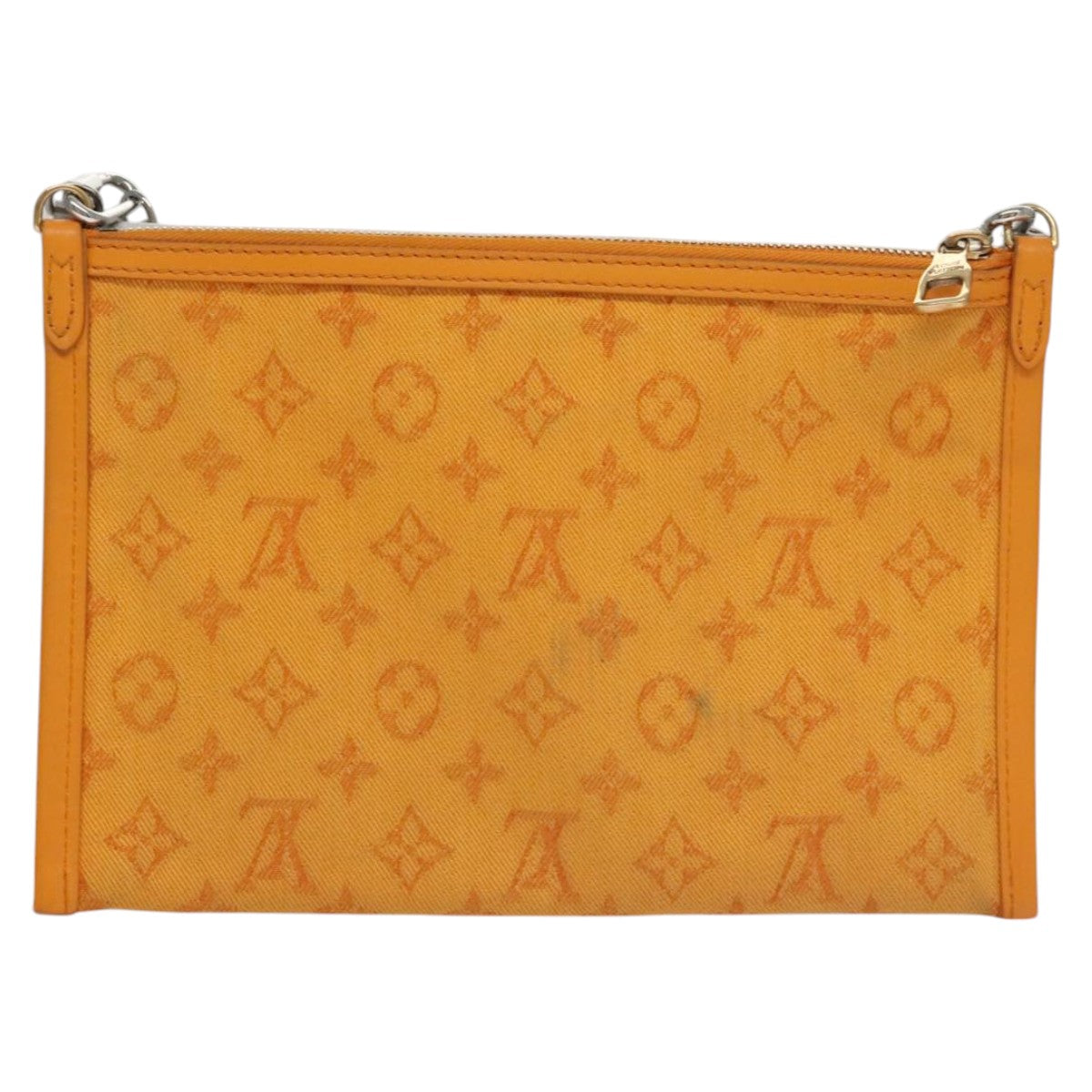 LOUIS VUITTON Monogram White Flat Mensenger Shoulder Bag Bron M44640 Auth 111516