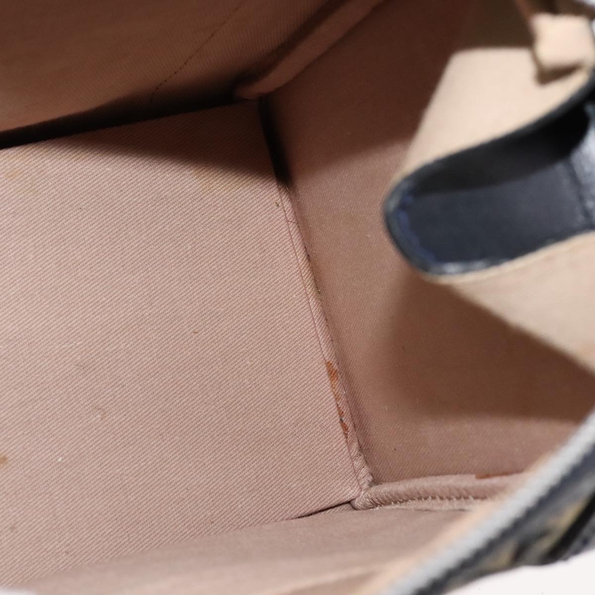 Christian Dior Trotter Canvas Shoulder Bag Navy Auth 111522