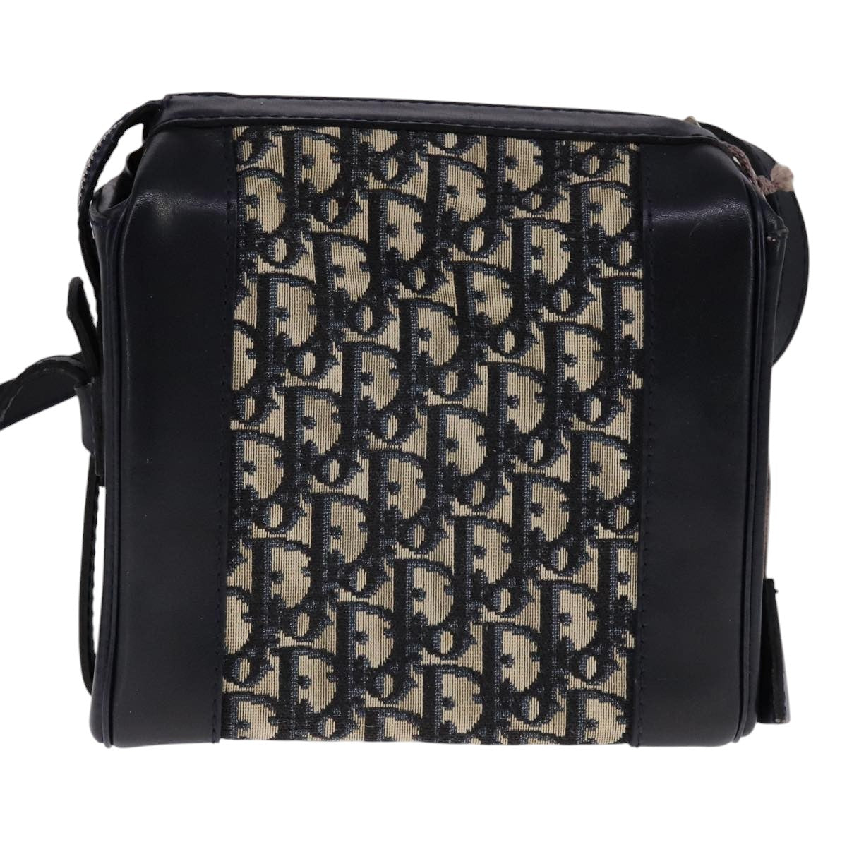 Christian Dior Trotter Canvas Shoulder Bag Navy Auth 111522