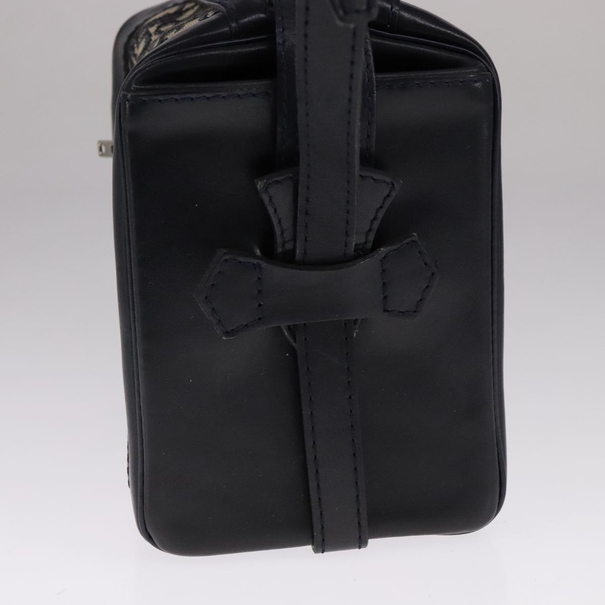 Christian Dior Trotter Canvas Shoulder Bag Navy Auth 111522