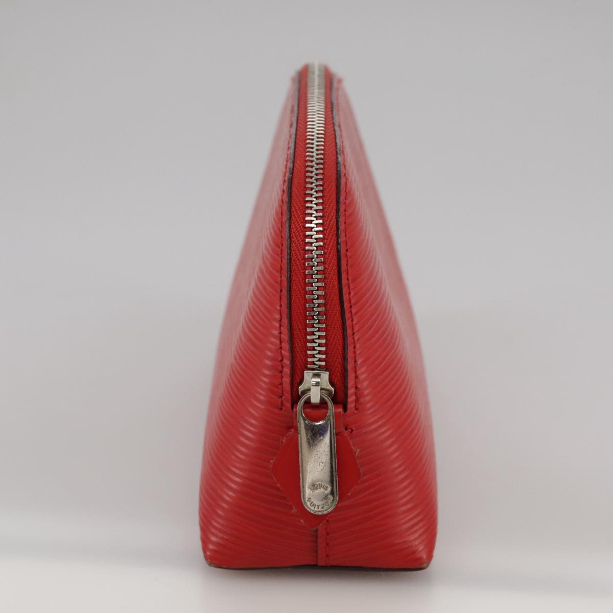 LOUIS VUITTON Epi Pochette Cosmetic PM Pouch Red M41114 LV Auth 111537