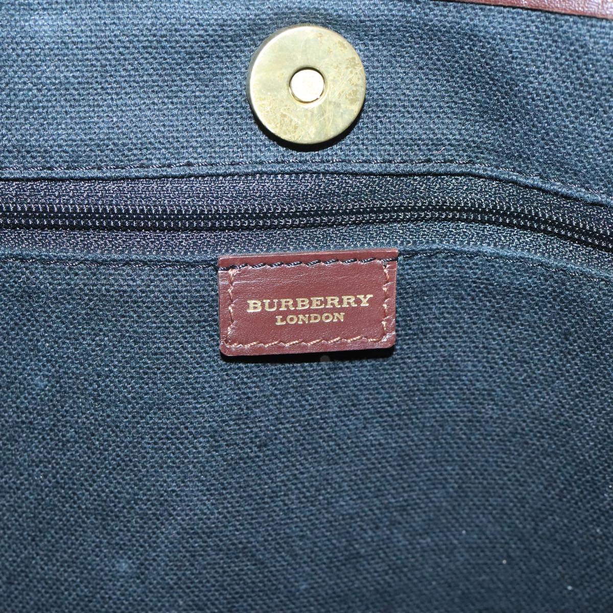 BURBERRY Nova Check Tote Bag PVC Beige Auth 111553