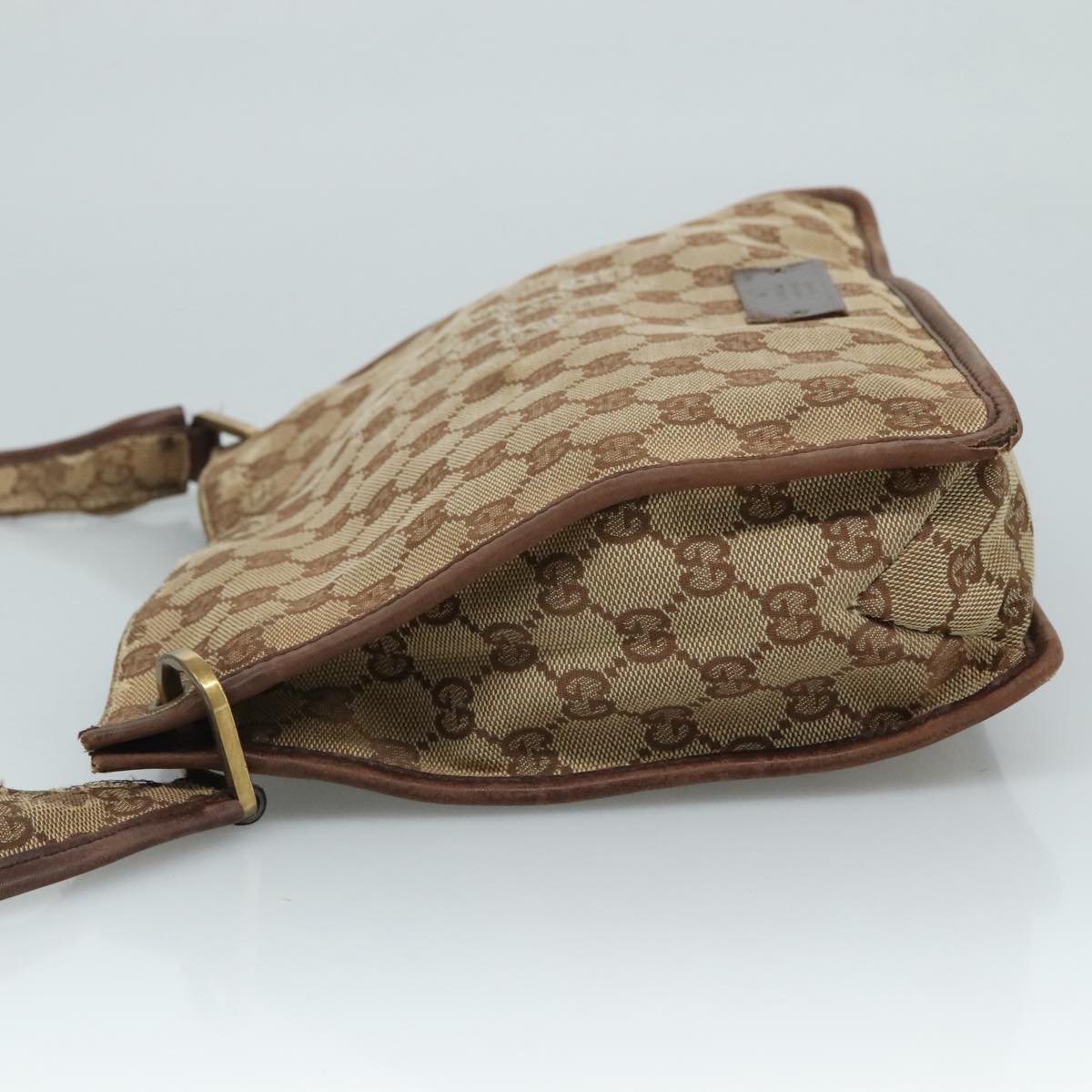 GUCCI GG Canvas Shoulder Bag Beige 91762 Auth 111560