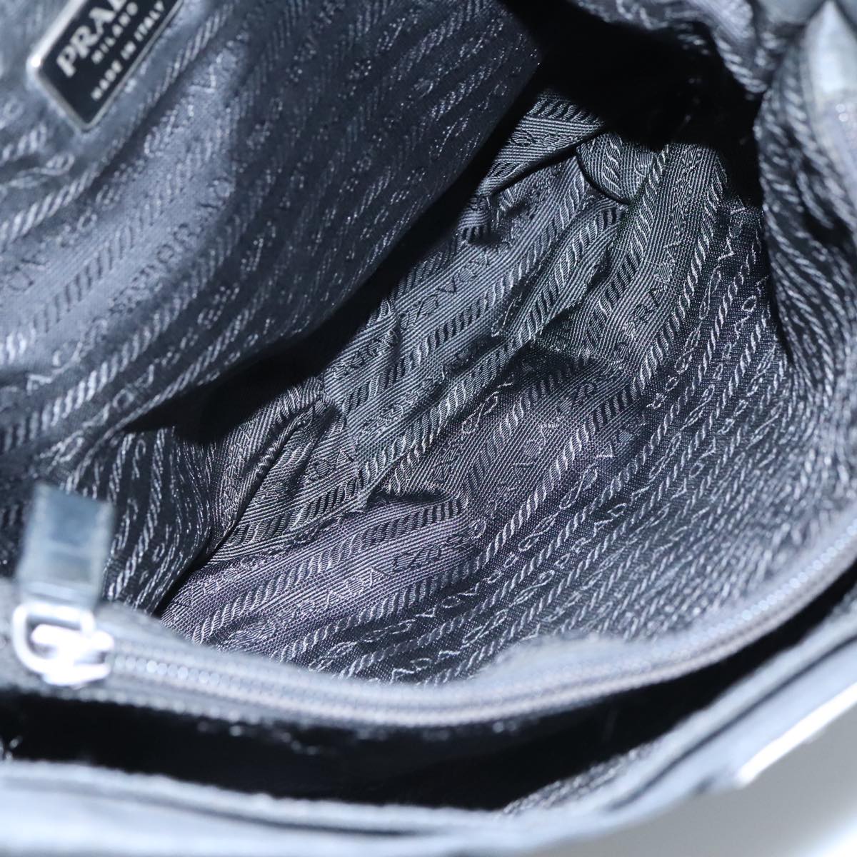 PRADA Shoulder Bag Nylon Black Auth 111609