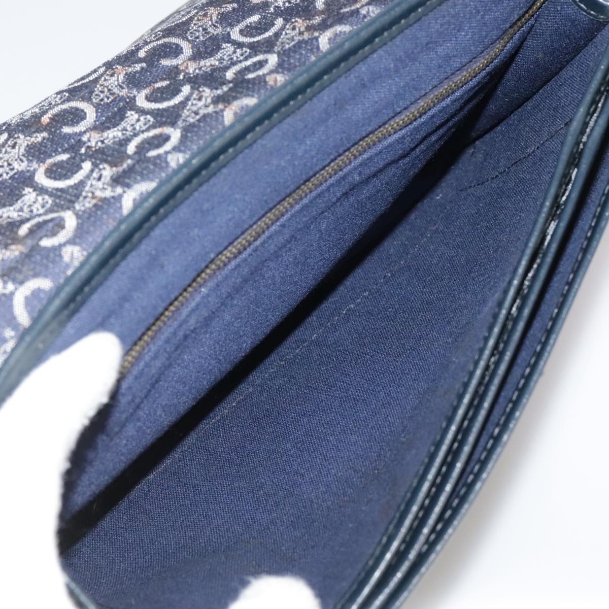 CELINE C Sulky Hand Bag Canvas Navy Auth 111628