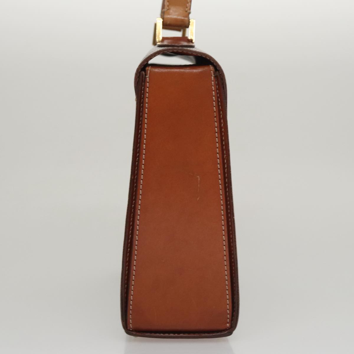 CELINE Macadam Canvas Hand Bag PVC Leather 2way Brown Auth 111670