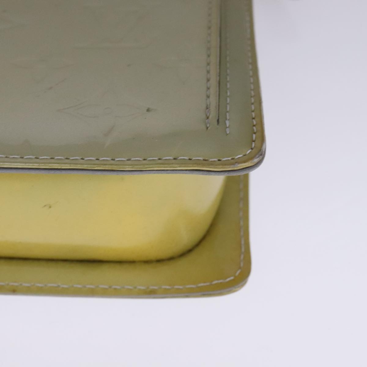 LOUIS VUITTON Monogram Vernis Motto Accessory Pouch Gris M91030 LV Auth 111687