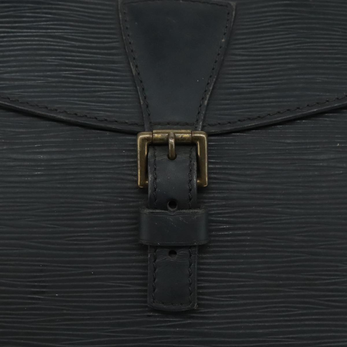 LOUIS VUITTON Epi Jeune Fille MM Shoulder Bag Black M52152 LV Auth 111717