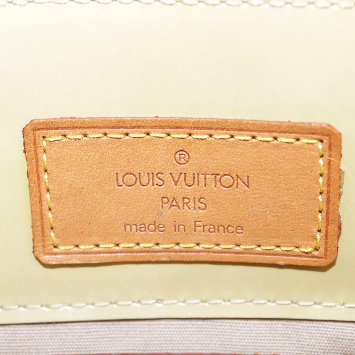 LOUIS VUITTON Monogram Vernis Reade PM Hand Bag Beige M91334 LV Auth 111752