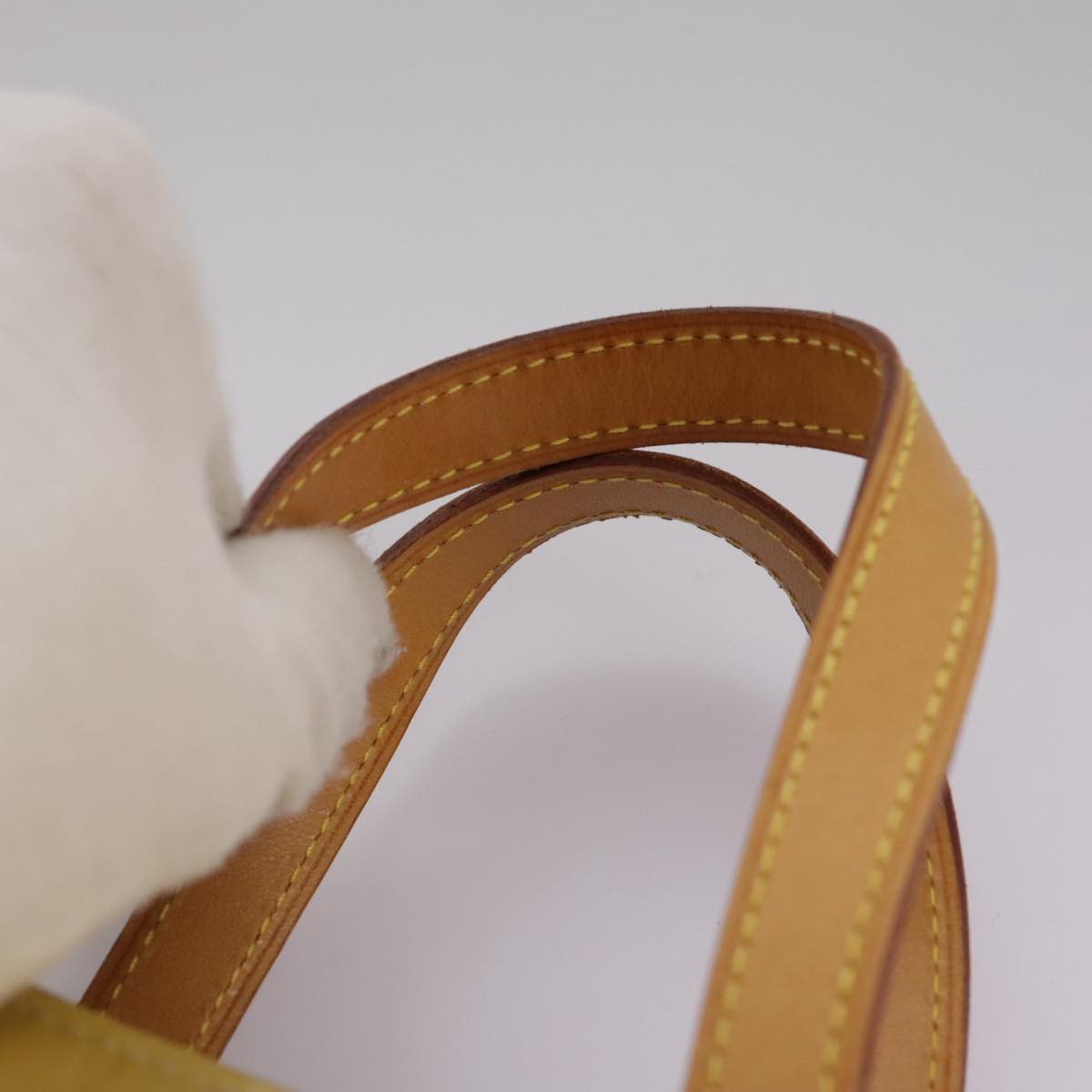 LOUIS VUITTON Monogram Vernis Reade PM Hand Bag Beige M91334 LV Auth 111752