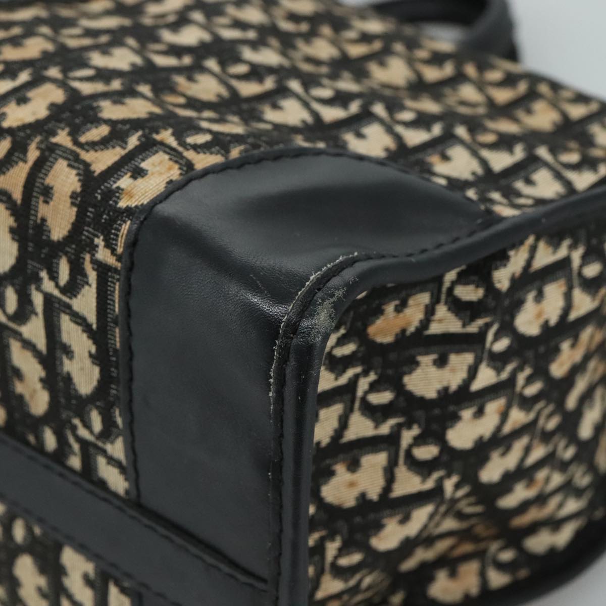 Christian Dior Trotter Canvas Boston Bag Navy Auth 111760