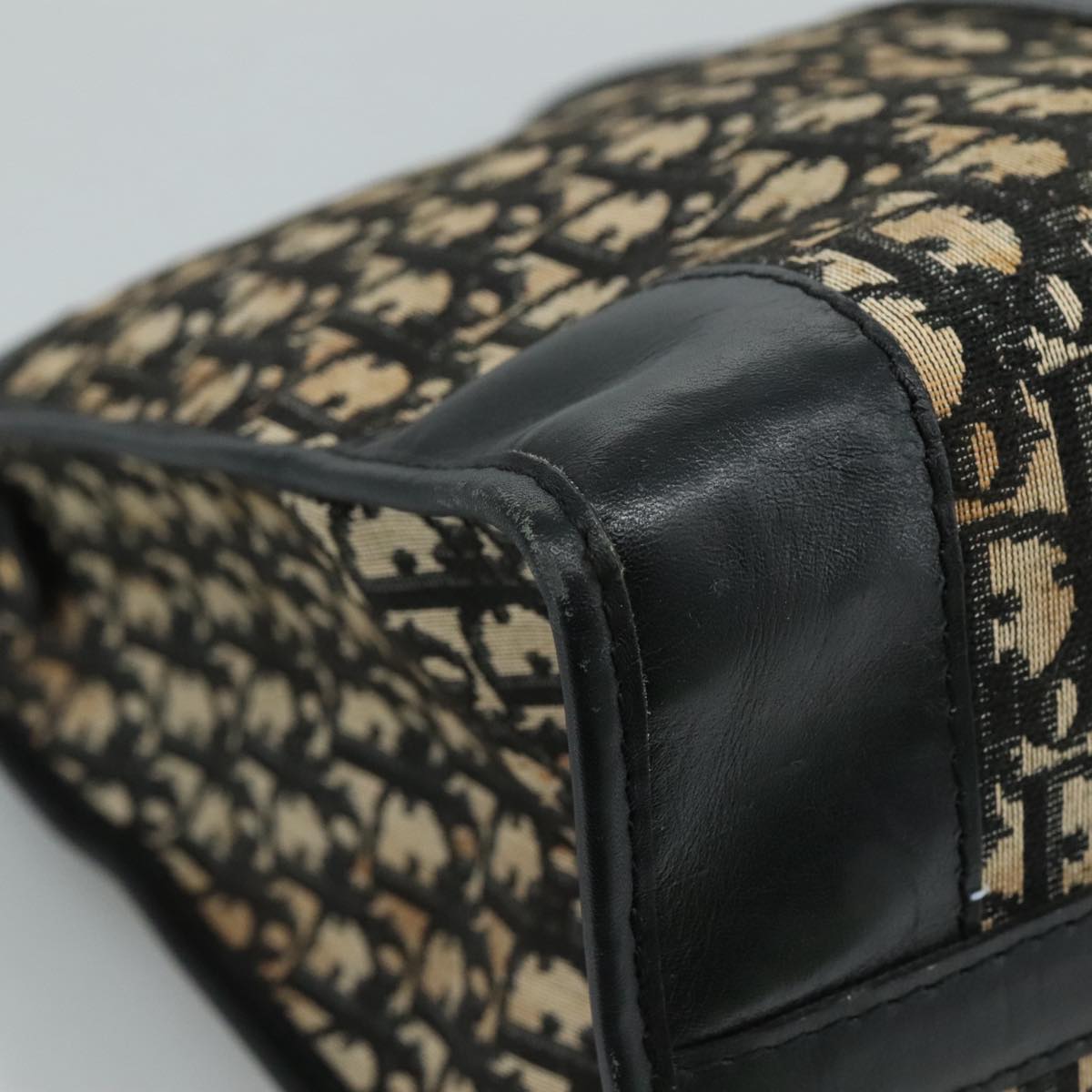 Christian Dior Trotter Canvas Boston Bag Navy Auth 111760