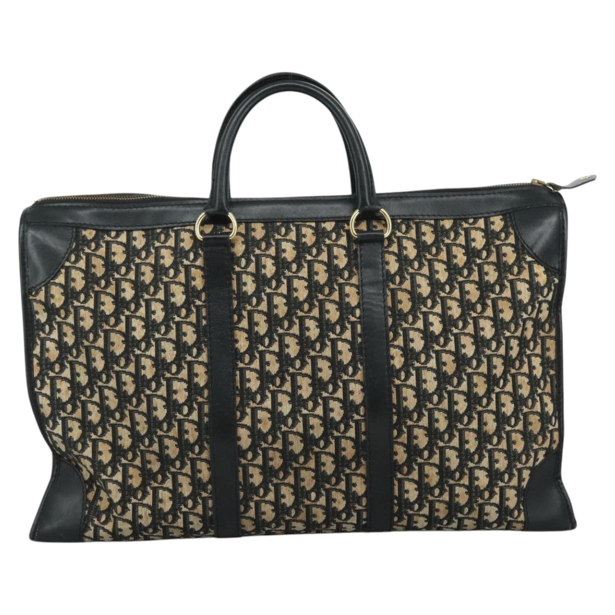 Christian Dior Trotter Canvas Boston Bag Navy Auth 111760