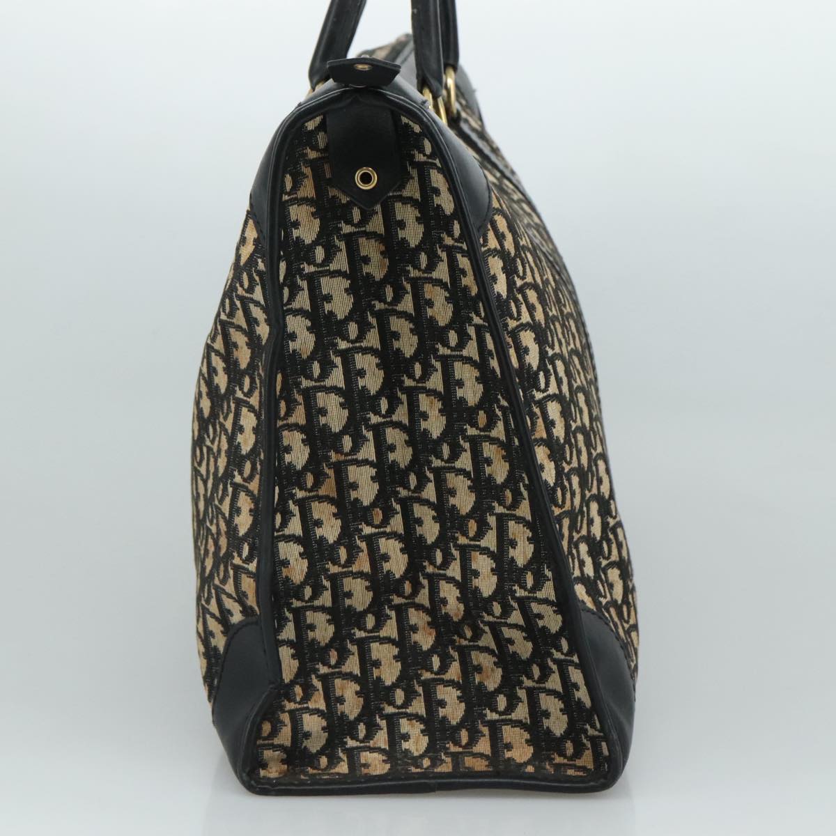 Christian Dior Trotter Canvas Boston Bag Navy Auth 111760