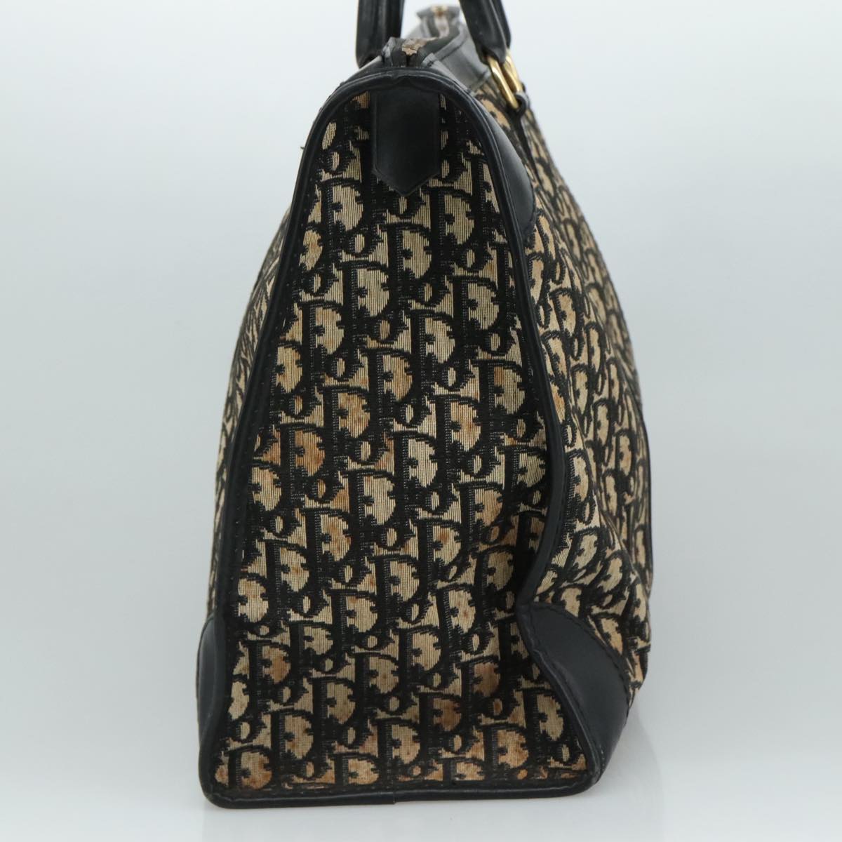 Christian Dior Trotter Canvas Boston Bag Navy Auth 111760