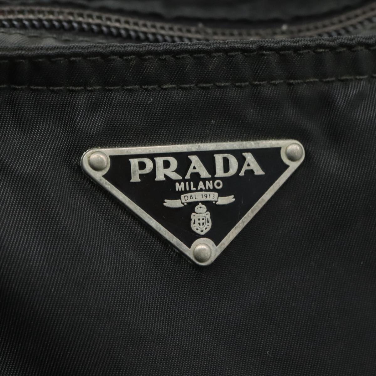 PRADA Shoulder Bag Nylon Black Auth 111765