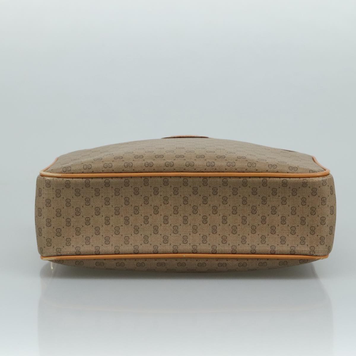 GUCCI Micro GG Supreme Shoulder Bag PVC Beige Auth 111808
