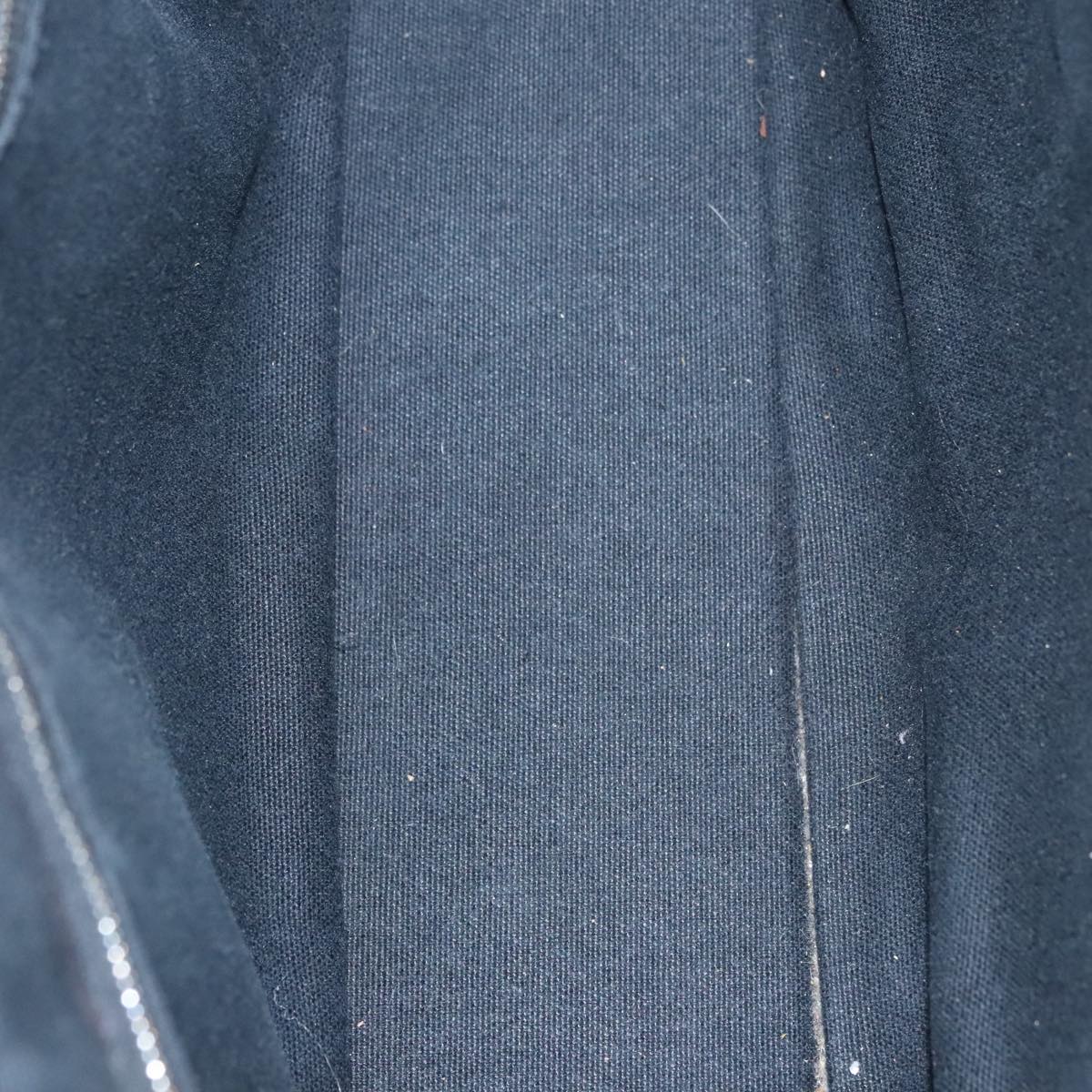 HERMES Fourre Tout PM Hand Bag Canvas Black Gray Silver Auth 111811