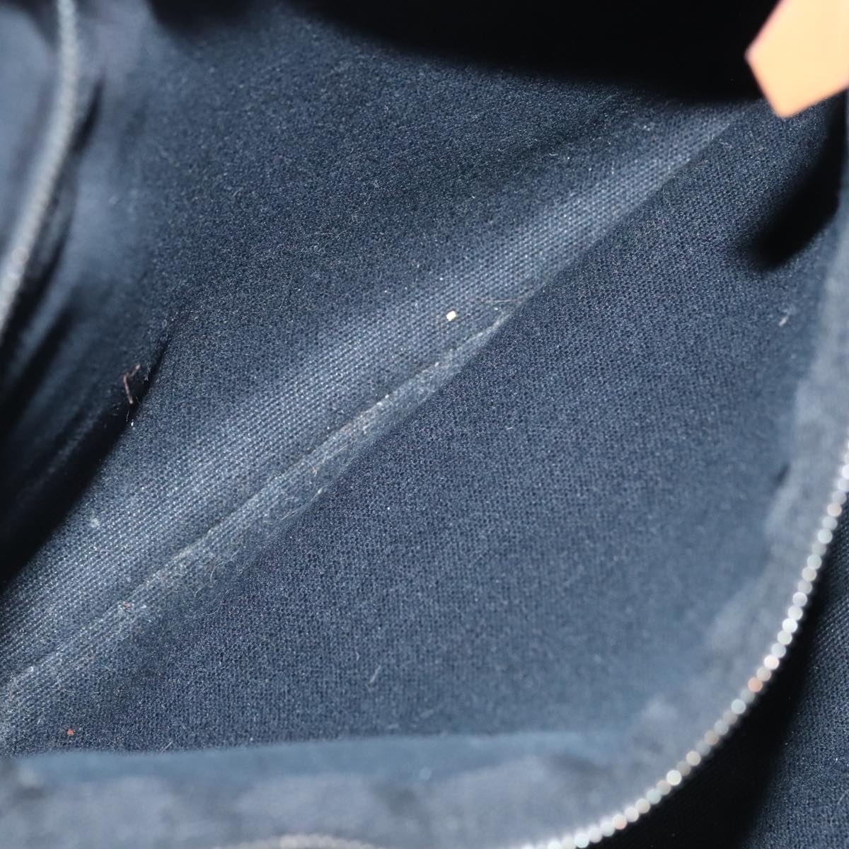 HERMES Fourre Tout PM Hand Bag Canvas Black Gray Silver Auth 111811