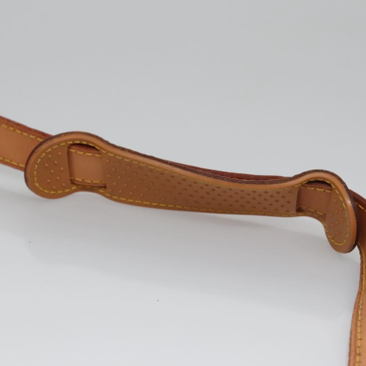 LOUIS VUITTON Adjustable Shoulder Strap Leather 39.8""""""""-46.5"""""""" Beige Auth 111839