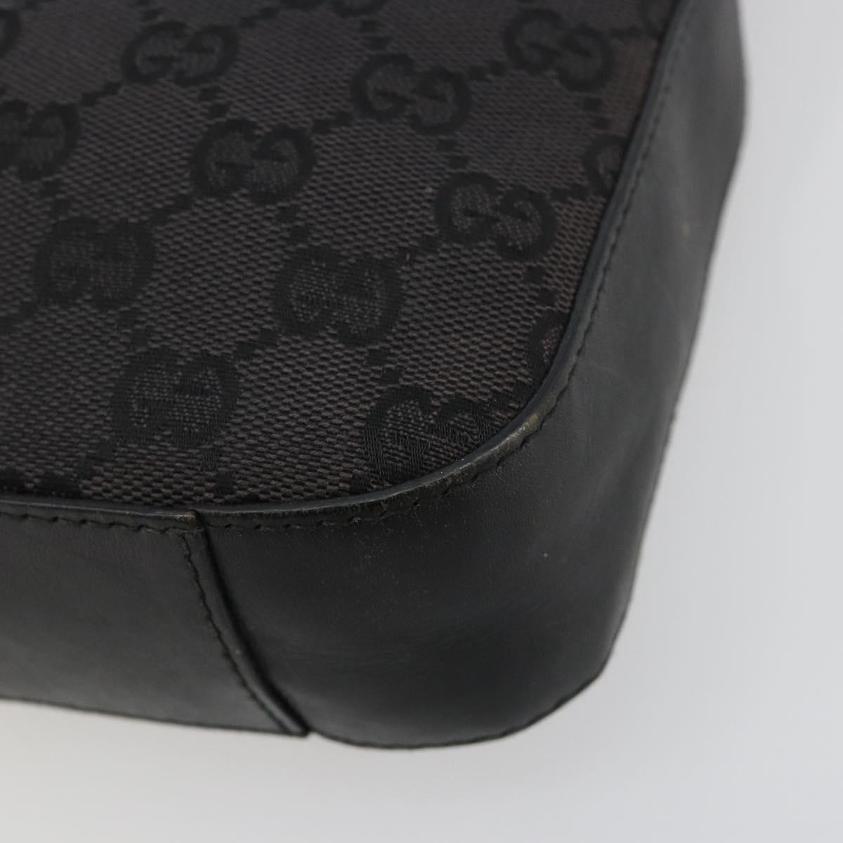 GUCCI GG Canvas Shoulder Bag Black 001 3812 Auth 111937