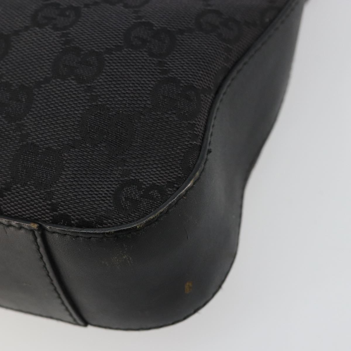 GUCCI GG Canvas Shoulder Bag Black 001 3812 Auth 111937