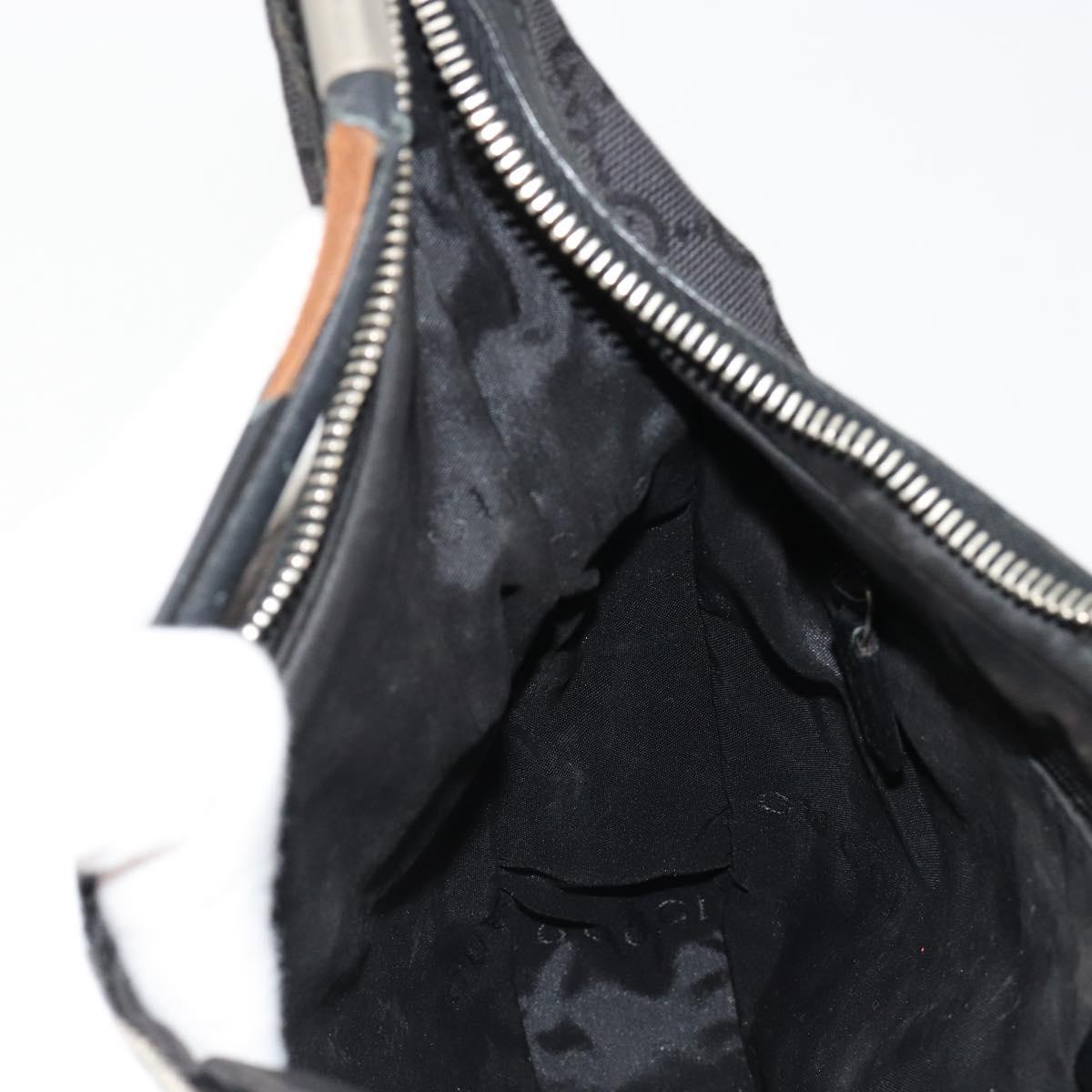GUCCI GG Canvas Shoulder Bag Black 001 3812 Auth 111937