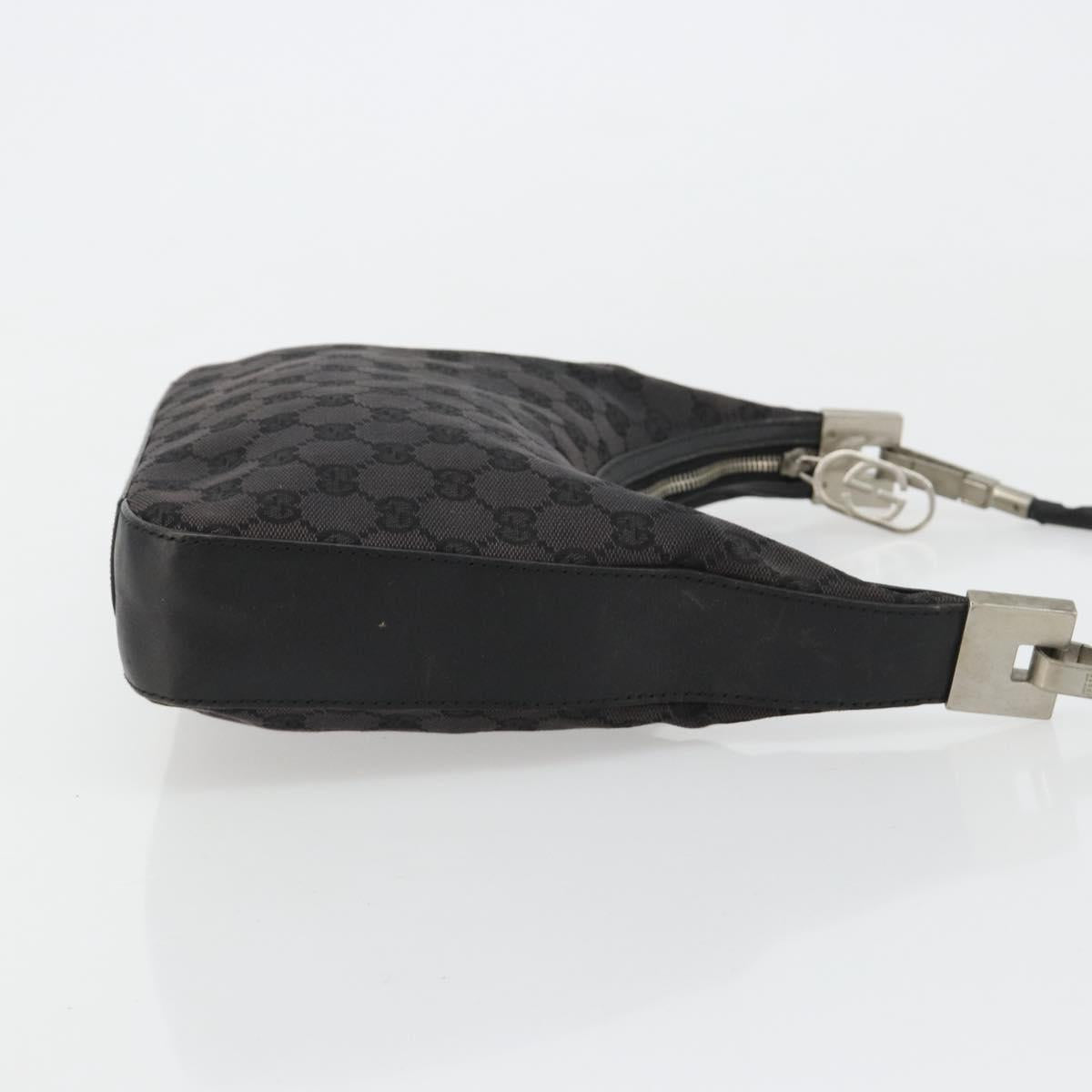 GUCCI GG Canvas Shoulder Bag Black 001 3812 Auth 111937