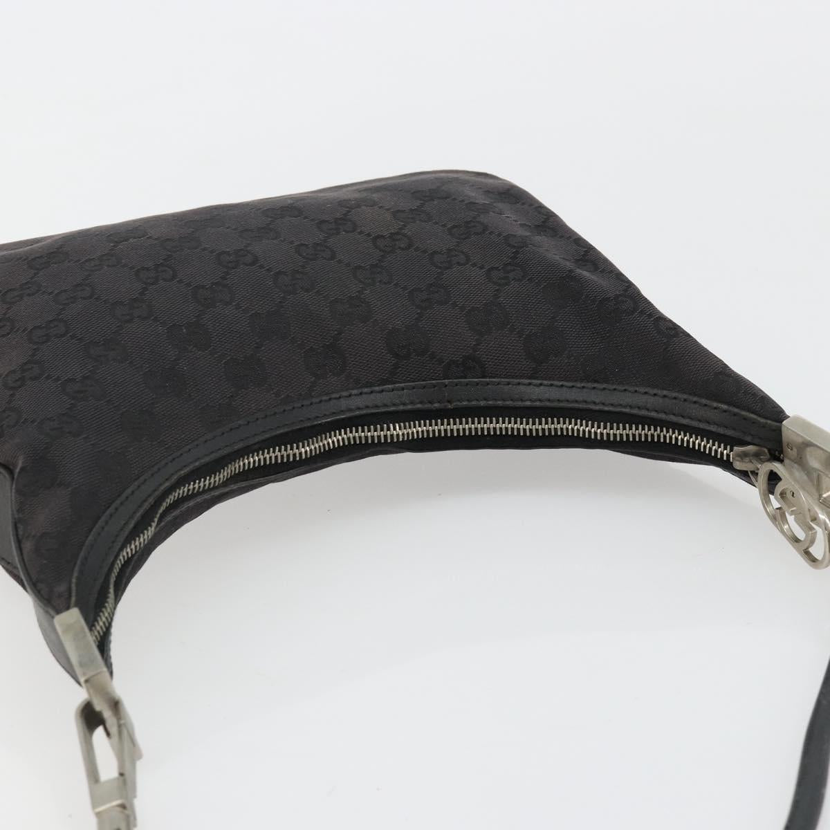 GUCCI GG Canvas Shoulder Bag Black 001 3812 Auth 111937