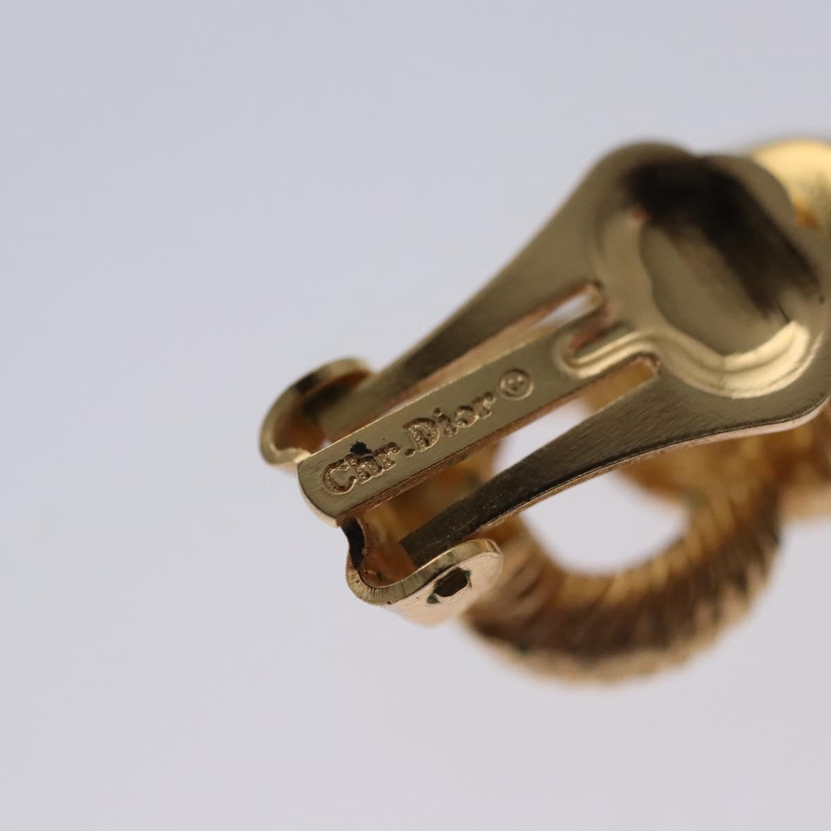 Christian Dior Earring metal Gold Auth 111949
