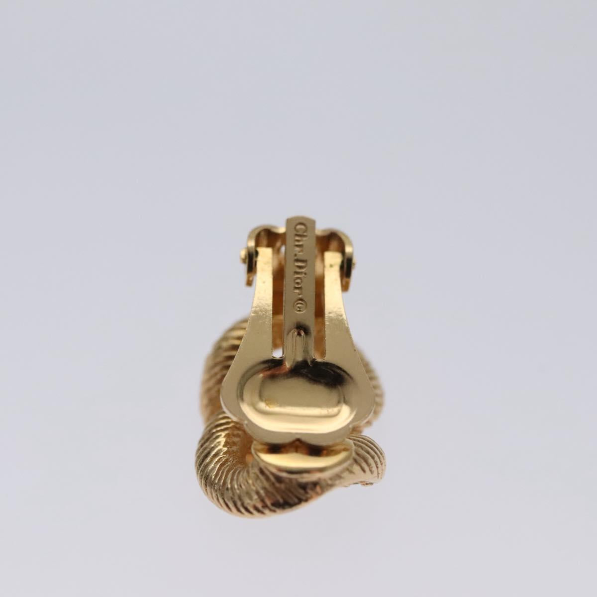 Christian Dior Earring metal Gold Auth 111949