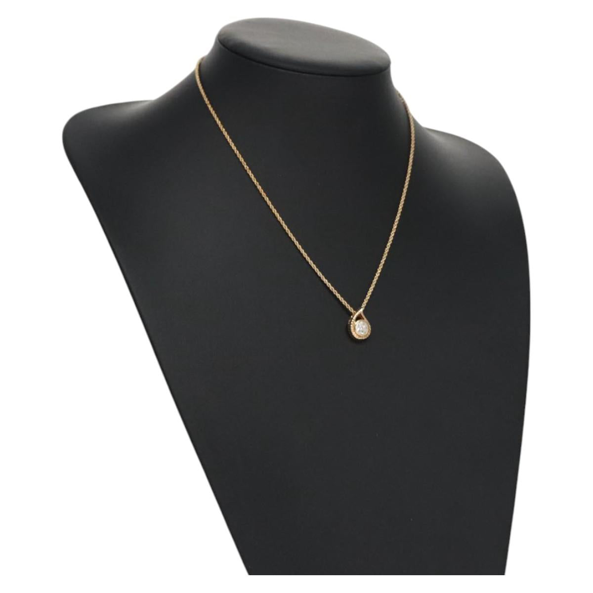 Christian Dior Necklace metal Gold Auth 111950