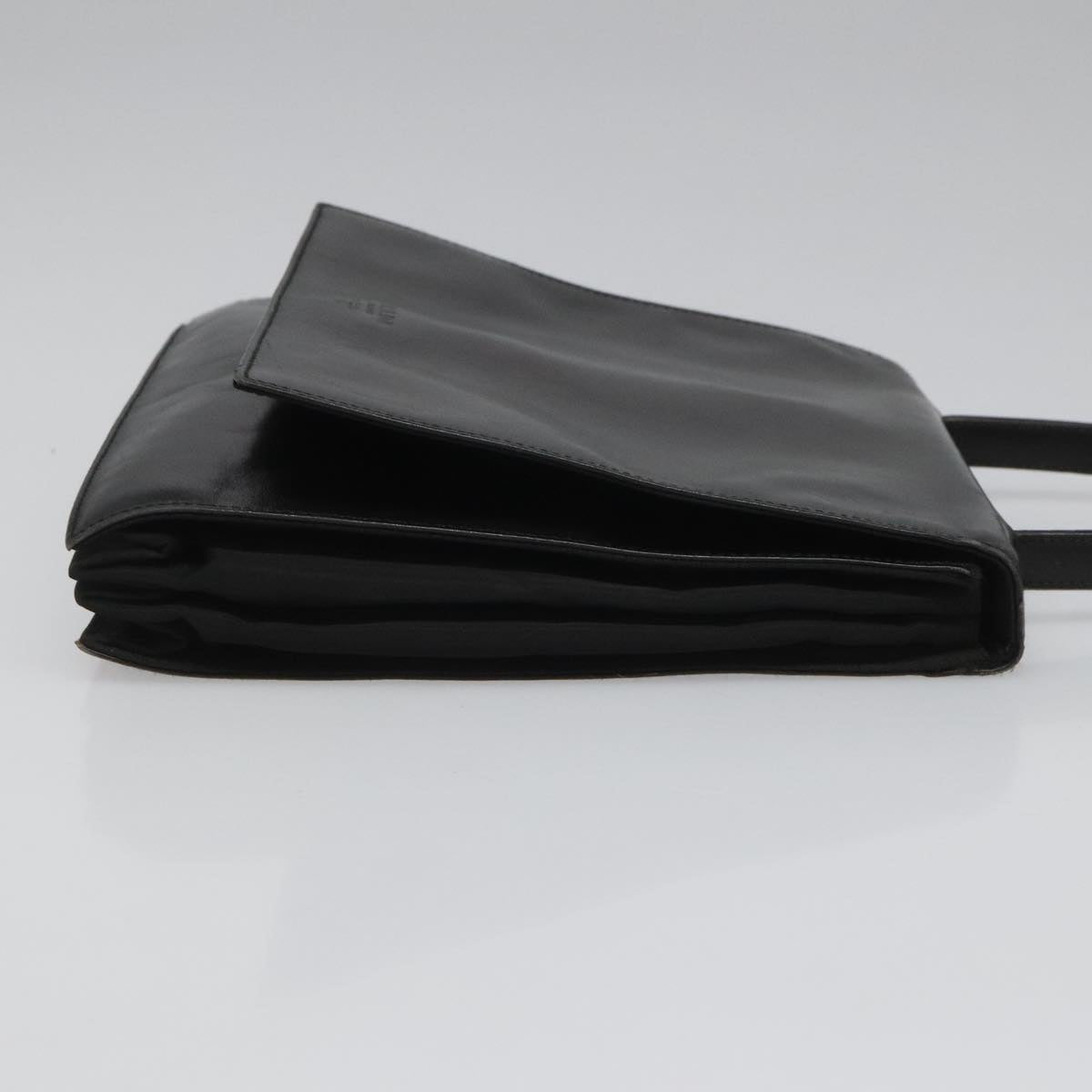 PRADA Hand Bag Nylon Leather Black Auth 112080