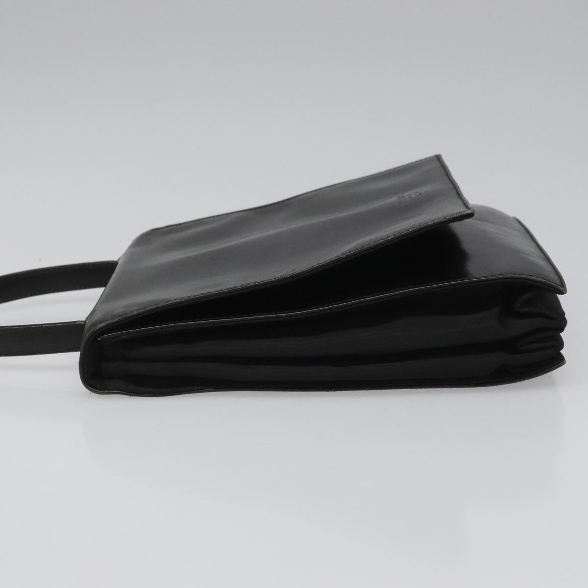 PRADA Hand Bag Nylon Leather Black Auth 112080