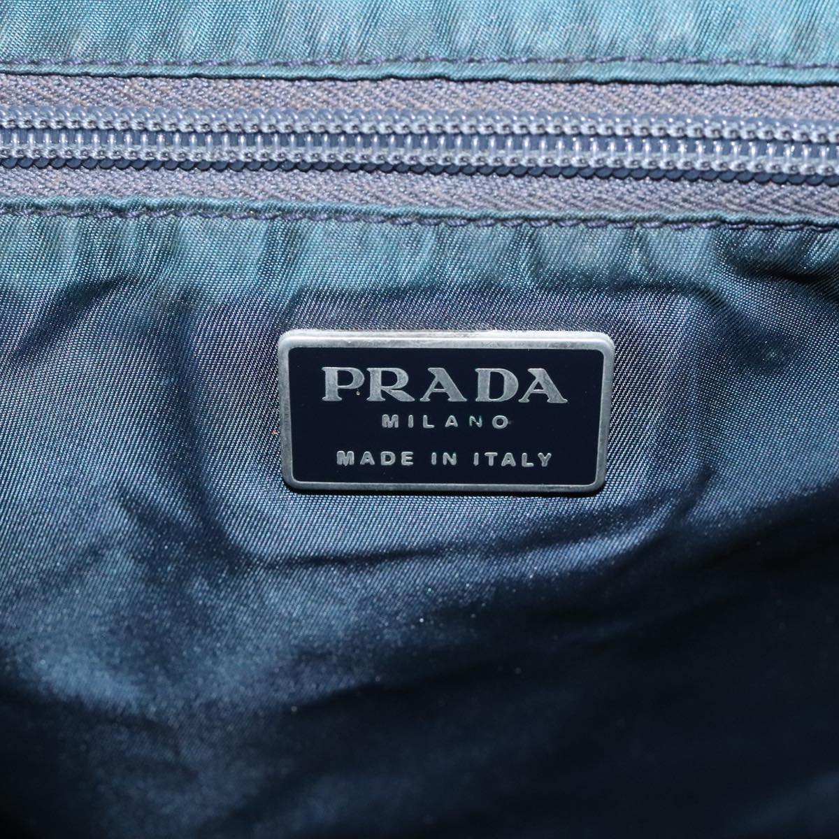 PRADA Hand Bag Nylon Navy Auth 112087