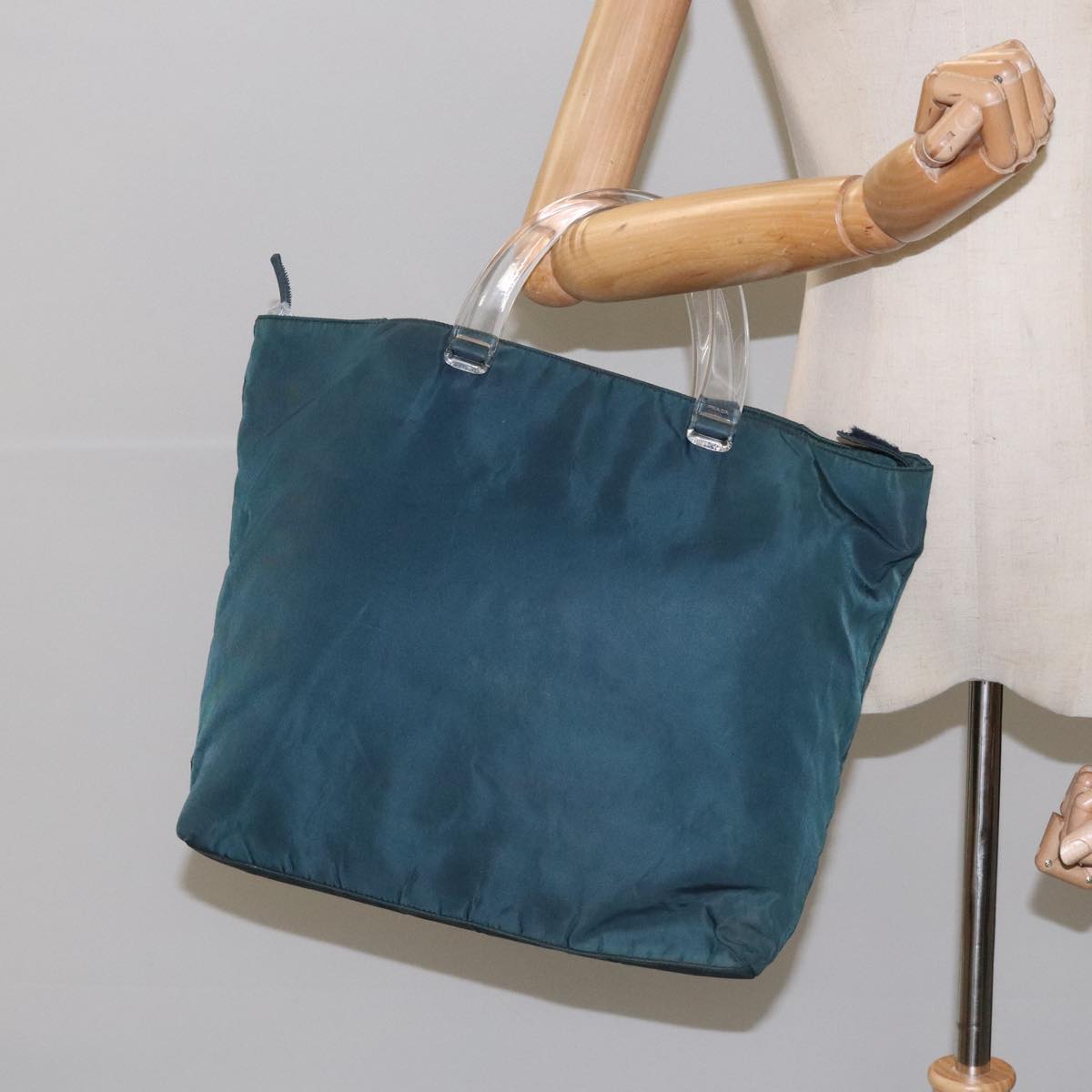 PRADA Hand Bag Nylon Navy Auth 112087