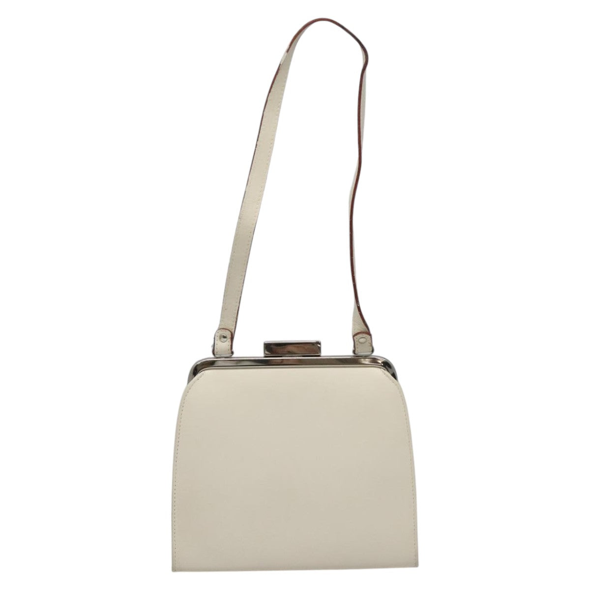 Burberrys Shoulder Bag Leather White Auth 112103