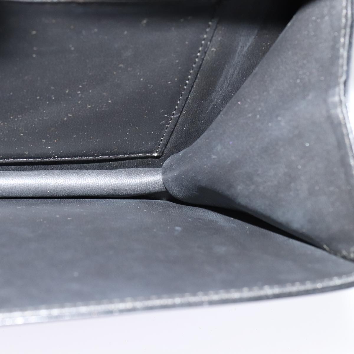 CELINE Shoulder Bag Leather Black Auth 112107