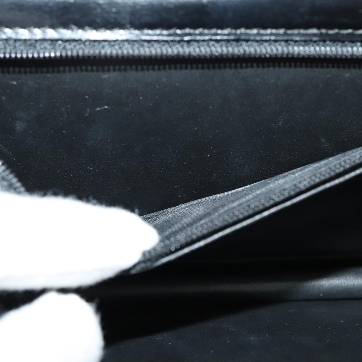 CELINE Shoulder Bag Leather Black Auth 112107