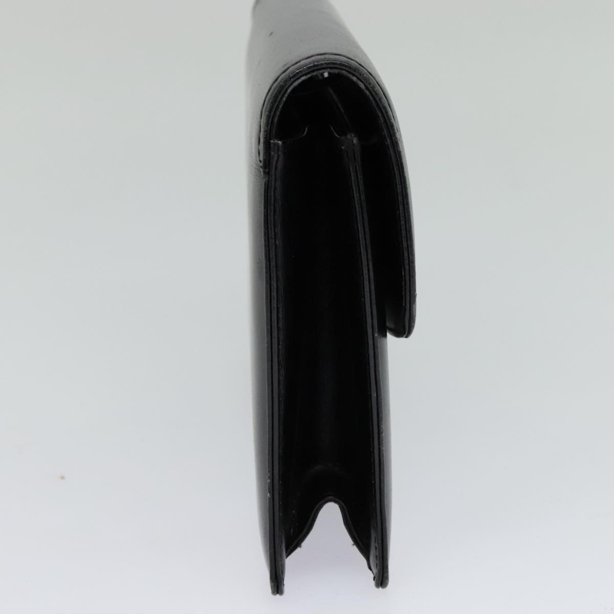 CELINE Shoulder Bag Leather Black Auth 112107