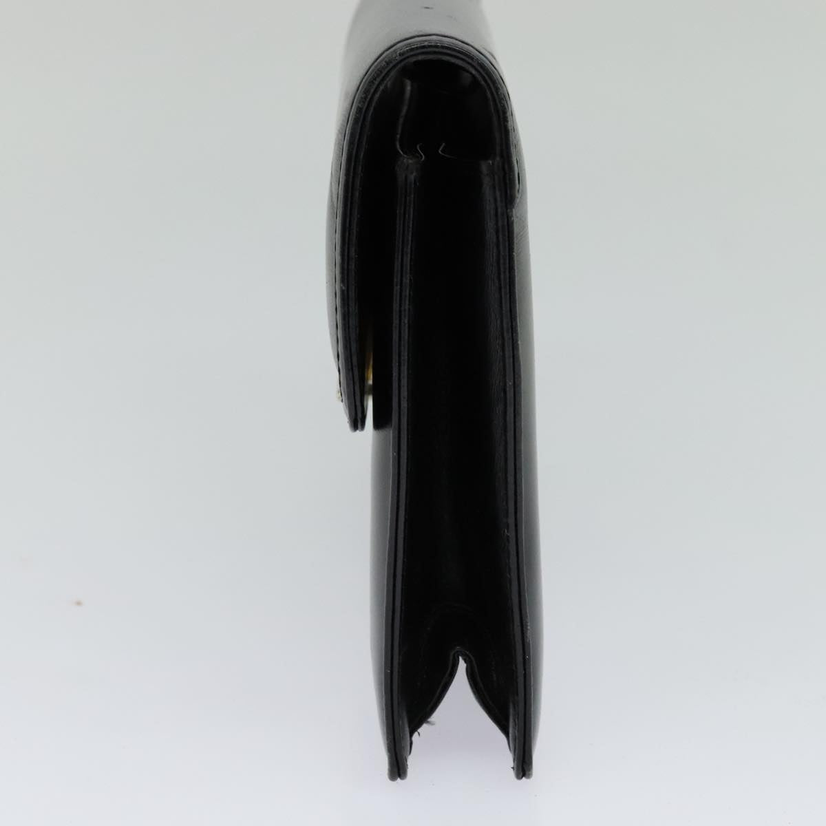 CELINE Shoulder Bag Leather Black Auth 112107