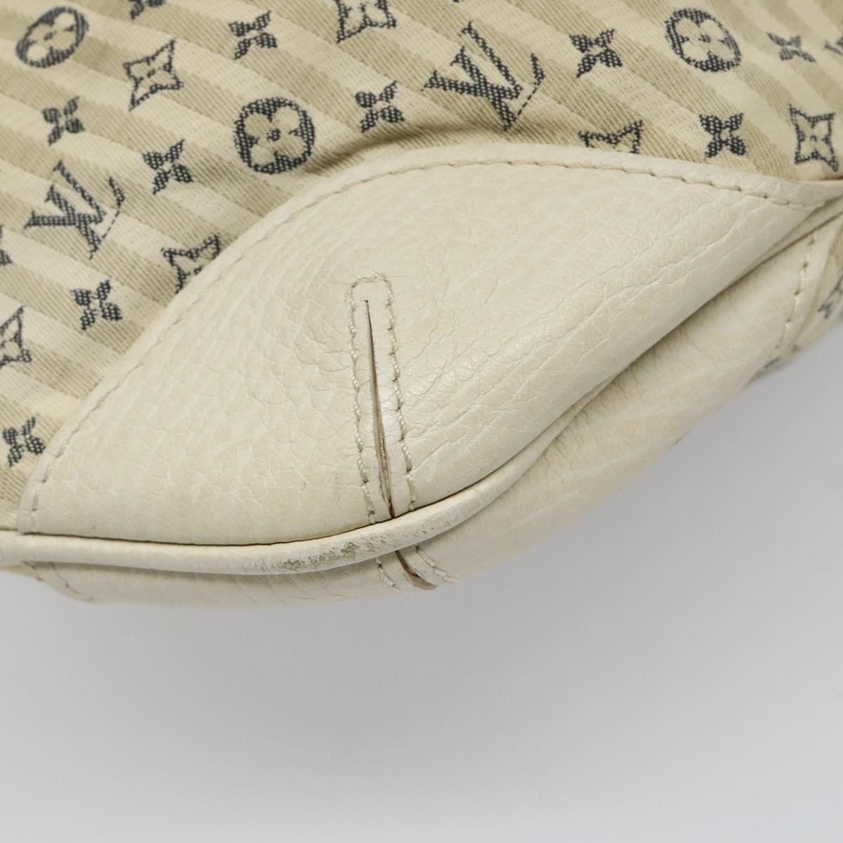 LOUIS VUITTON Monogram Mini Lin Croisette Marina PM Bag Beige M95494 Auth 112135