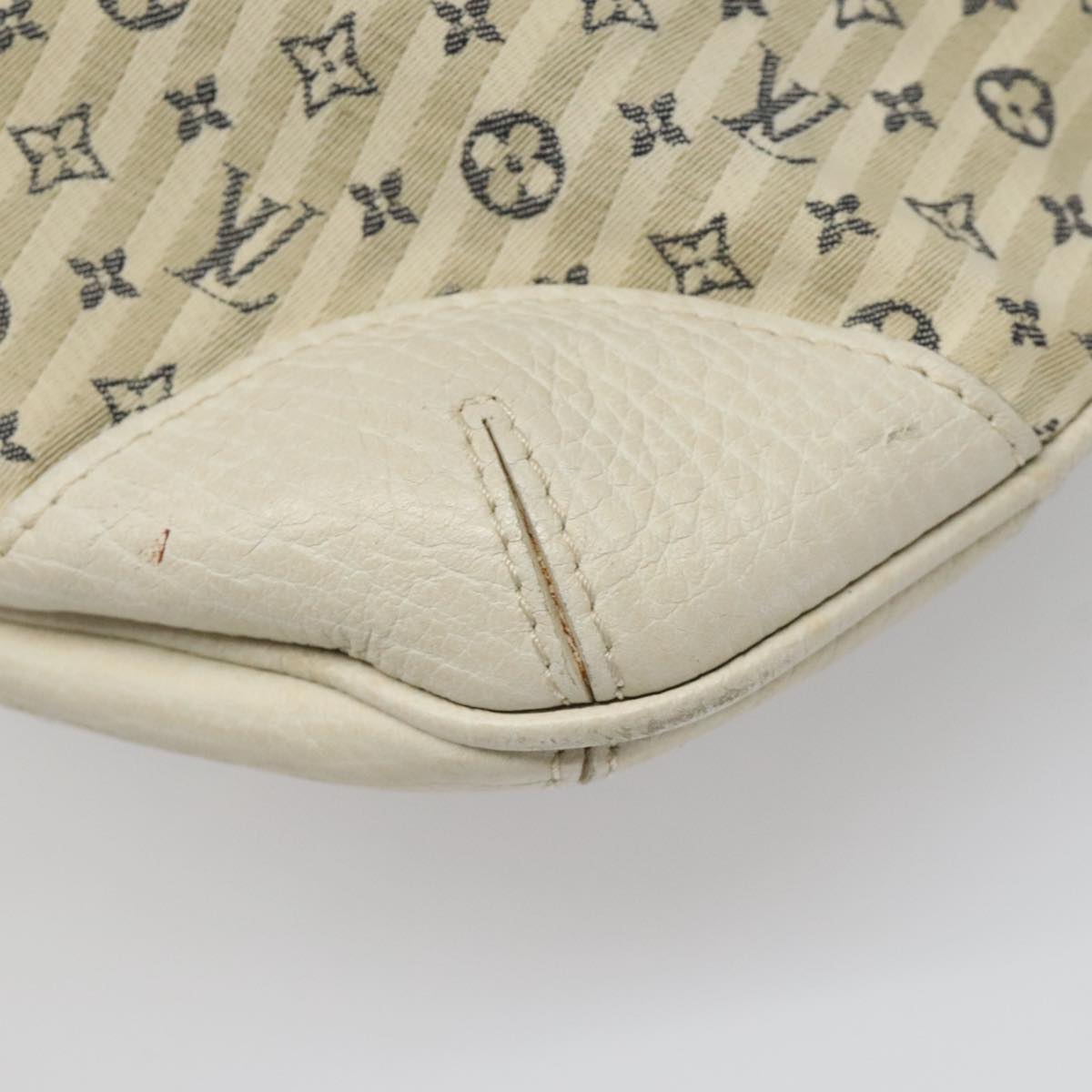 LOUIS VUITTON Monogram Mini Lin Croisette Marina PM Bag Beige M95494 Auth 112135